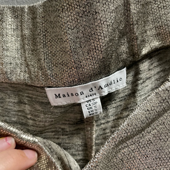 Maison d’ Amelie metallic jogger pants sz small - Picture 2 of 3